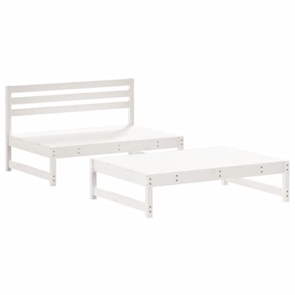 vidaXL Garden Lounge Set White, Anthracite