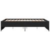 vidaXL Bed Frame Black Engineered wood and metal Double Durable