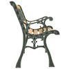 vidaXL Garden Bench Wooden, Black Solid Firwood, Wrought Iron, PVC 48 in