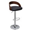 vidaXL Bar Stool Set of 2 Black, Brown