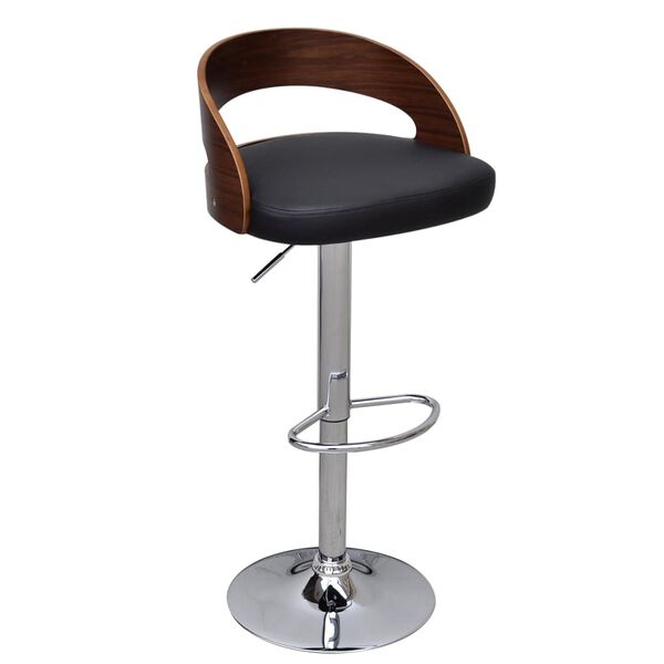 vidaXL Bar Stool Set of 2 Black, Brown