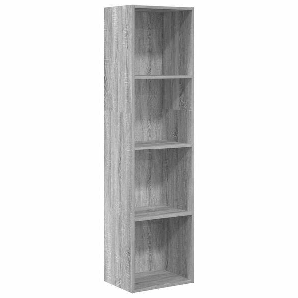vidaXL Bookcase Grey Sonoma Engineered wood Medium Bookcase