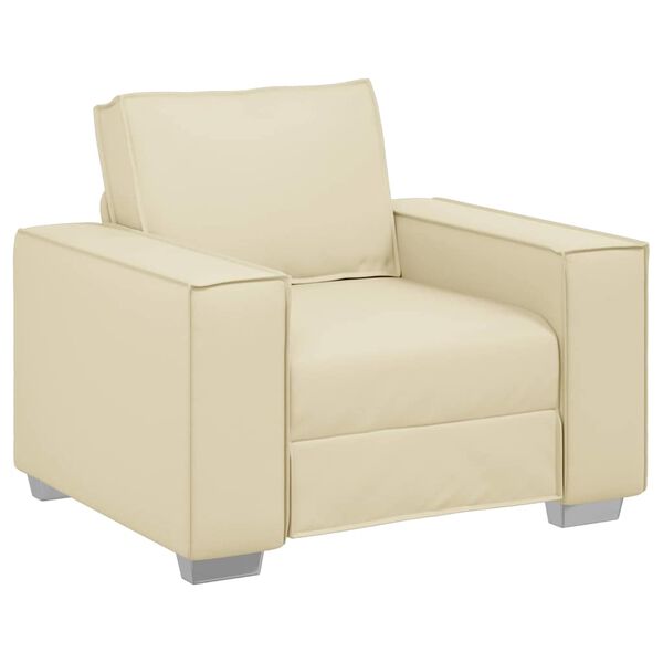 vidaXL Sofa Cream 38.98 x 30.71 x 33.07 in Fabric