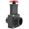 vidaXL Pool Gate Valve Black ABS 1.5 inch hose fittings Durable