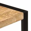 vidaXL Dining Table Natural wood and black Solid rough mango wood and steel