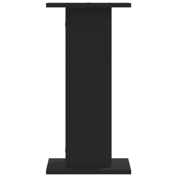 vidaXL Speaker Stands 2 pcs Black 11.8x11.8x23.6" Engineered Wood