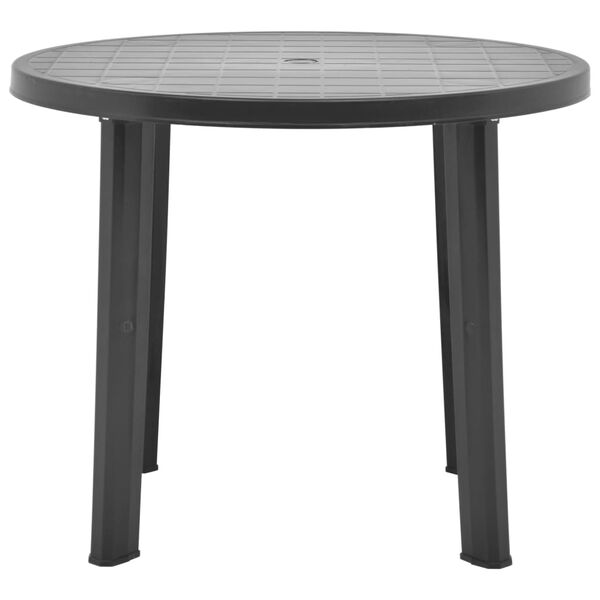 vidaXL Garden Table Anthracite Plastic Medium Durable Garden Table