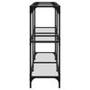 vidaXL Console Table Transparent glass and steel Stainless steel and glass