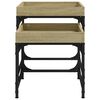 vidaXL Side Table Sonoma Oak Engineered Wood, Steel Small