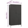 vidaXL Wardrobe Anthracite Steel Medium Height-Adjustable Shelves