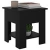vidaXL Coffee Table Black Engineered Wood Small Coffee Table Square