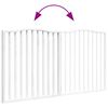vidaXL Dog Gate Set of 2 White Poplar wood Large Foldable Dog Gate