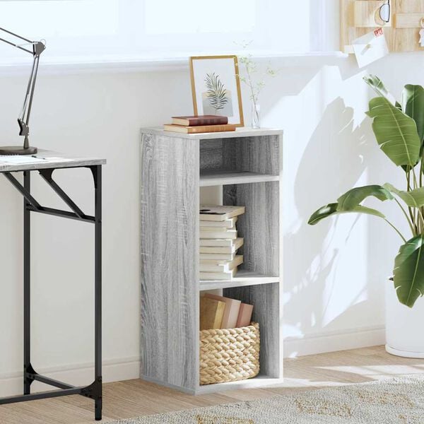 vidaXL Book Cabinet Grey Sonoma Engineered wood Storage Book Cabinet
