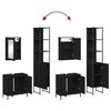 vidaXL Bathroom Furniture Set Black Engineered wood