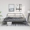 vidaXL Bed Frame Black Powder-Coated Steel Full-sized Bed Frame