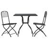 vidaXL Garden Dining Set Anthracite Expanded metal mesh Compact Foldable