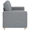 vidaXL Loveseat Sofa Light Gray Fabric (100% Polyester) 47.2 in