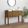 vidaXL Console Table Honey Brown Solid pine wood Medium Console Table