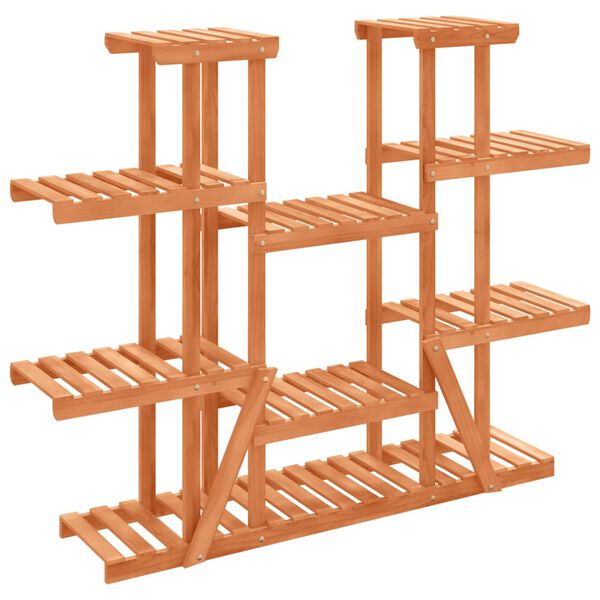 vidaXL Flower Stand Natural wood Solid Wood Fir 43.3 x 9.8 x 43.5 in