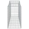 vidaXL Gabion Basket Set of 10 Silver Galvanized iron Large