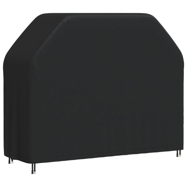 vidaXL Bbq Cover Set of 2 Black 420D Oxford fabric with PU coating Large