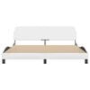 vidaXL Bed Frame "Dover" White 72"x83.9"Faux Leather