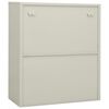 vidaXL Office Cabinet with Planter Box Light Gray 35.4"x15.7"x50.4" Steel