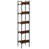 vidaXL Bookshelf Brown oak Engineered wood, powder-coated steel 5-Tier