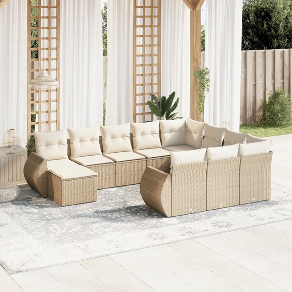 vidaXL Garden Sofa Set Beige