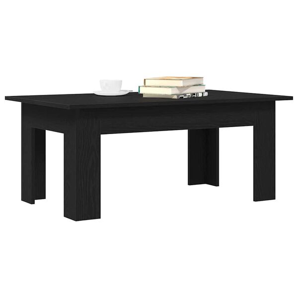 vidaXL Coffee Table Black Oak 39.37 x 23.62 x 16.54 in Engineered Wood