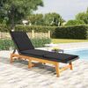 vidaXL Sun Lounger Black and brown PE rattan 78.7 x 21.3 x 34.3 in