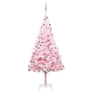 vidaXL Artificial Christmas Tree Pink PVC Large Decorative Inlays