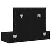 vidaXL Dressing Table Black 39.37 x 15.75 x 27.56 in Engineered Wood