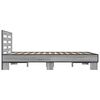 vidaXL Bed Frame Gray sonoma Engineered wood, metal, plywood Double