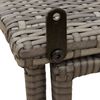 vidaXL Garden Table Grey PE Rattan, Powder-Coated Steel, PC Board