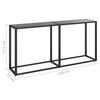 vidaXL Console Table Black Tempered glass 63.0x13.8x29.7in Simple