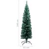 vidaXL Slim Artificial Pre-lit Christmas Tree with Ball Set Green 94.5"