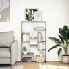 vidaXL Bookcase Concrete Grey Engineered Wood 28.3 x 7.9 x 47.2 in