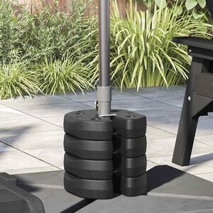 vidaXL Gazebo Weight Plate Black Concrete with plastic cover Small