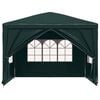 vidaXL Party Tent Green Polyethylene roof and side panels, Steel frame