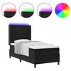 vidaXL Box Spring Bed with Headboard Black 39.37 x 78.74 in Velvet