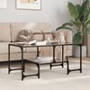 vidaXL Coffee Table Black glass Engineered wood, steel and glass