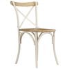 vidaXL Cross Chair Set of 6 White Solid mango wood, steel