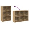 vidaXL Book Cabinet Artisan oak Engineered wood Medium Book Cabinet