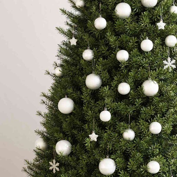 vidaXL Christmas Bauble Set Set of 111 White Polystyrene (PS)