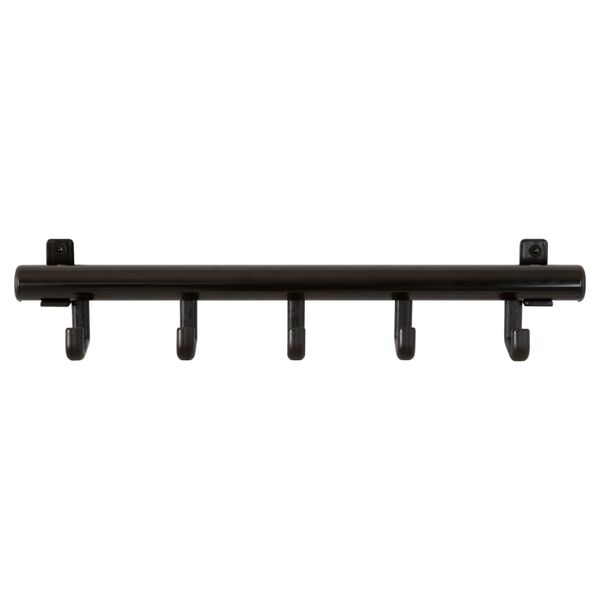 V-Part Coat Rack Techno Black Steel, Plastic, Aluminum Compact Durable