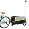 vidaXL Bike Trailer Black and Yellow 99.2 lb Iron