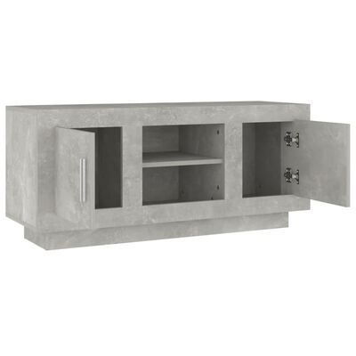 vidaXL TV Stand Concrete Gray 40.2"x13.8"x17.7" Engineered Wood