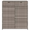 vidaXL Garden Storage Cabinet Grey PE Rattan Large Durable