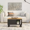 vidaXL Coffee Table Natural mango wood and black Solid mango wood, iron